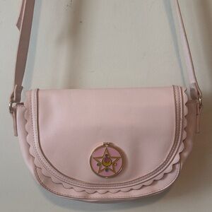 Chic Pink Crossbody Bag with Star Accent